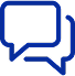 Icone de dois balões de um chat